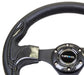 NRG Innovations Pilota Series 320MM Steering Wheel w/ Black Center, Black Stitching, Carbon Accents and Leather Grip - RST - 001CBL - Subimods.com