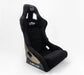 NRG Innovations Prisma Ultra Fixed Back Racing Seat Large Black Alcantara w/ Gold Flake Shell - FRP - 302BK - ULTRA - Subimods.com