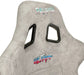 NRG Innovations Prisma Ultra Fixed Back Racing Seat Large Grey Alcantara w/ Gold Flake Shell - FRP - 302GY - ULTRA - Subimods.com
