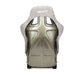 NRG Innovations Prisma Ultra Fixed Back Racing Seat Large Grey Alcantara w/ Gold Flake Shell - FRP - 302GY - ULTRA - Subimods.com