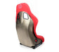 NRG Innovations Prisma Ultra Fixed Back Racing Seat Medium Red Alcantara w/ Gold Flake Shell - FRP - 303RD - ULTRA - Subimods.com