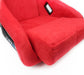 NRG Innovations Prisma Ultra Fixed Back Racing Seat Medium Red Alcantara w/ Gold Flake Shell - FRP - 303RD - ULTRA - Subimods.com
