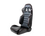 NRG Innovations Reclinable Bucket Seat Pair Black Leather w/ Red Stitching - RSC - 208 - 1L/R - Subimods.com