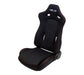 NRG Innovations Reclinable Bucket Seat Pair Black w/ Red Stitching and Arrow Cushion - RSC - 800L/R - Subimods.com