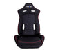 NRG Innovations Reclinable Bucket Seat Pair Black w/ Red Stitching and Arrow Cushion - RSC - 800L/R - Subimods.com