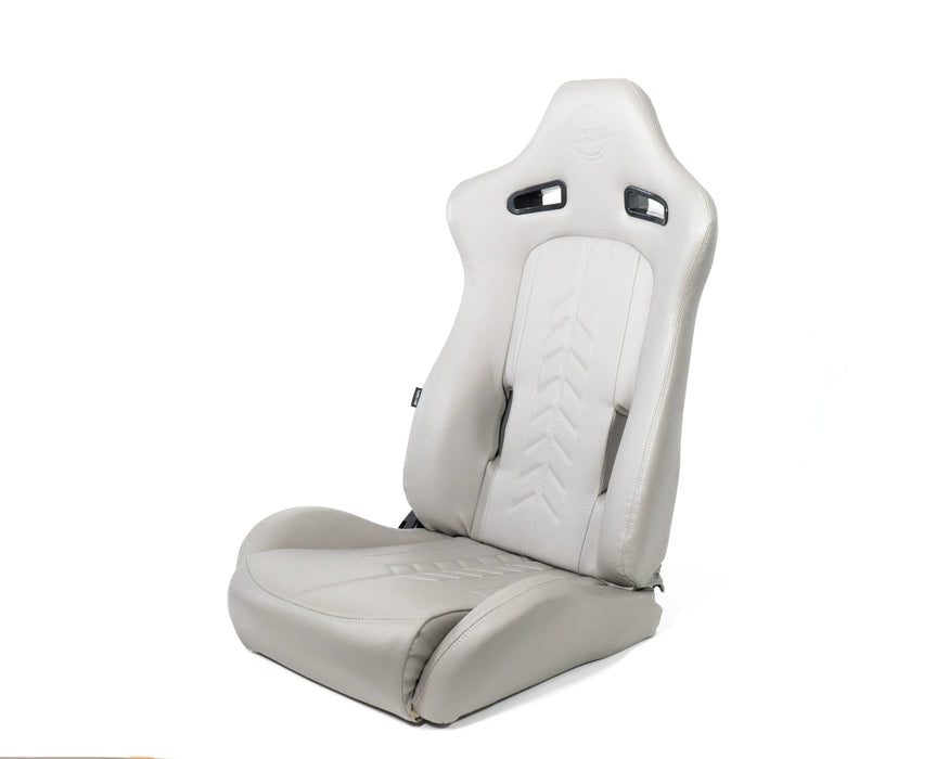 NRG Innovations Reclinable Bucket Seat Pair Grey Vinyl w/ Arrow Cushion - RSC - 810GY L/R - Subimods.com