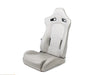 NRG Innovations Reclinable Bucket Seat Pair Grey Vinyl w/ Arrow Cushion - RSC - 810GY L/R - Subimods.com