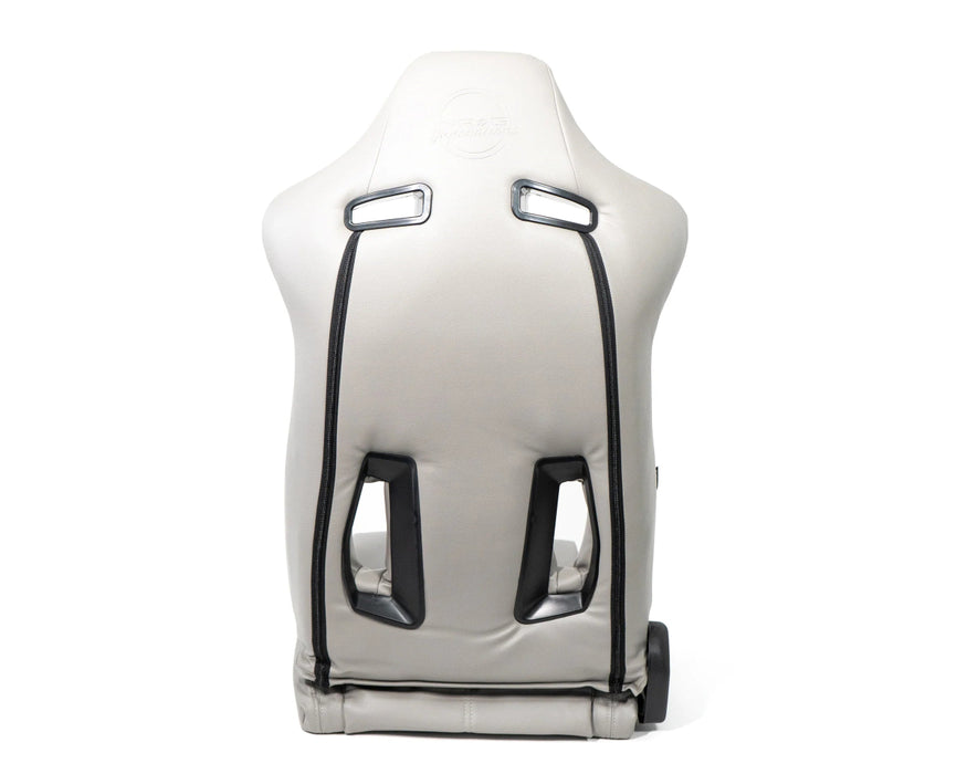 NRG Innovations Reclinable Bucket Seat Pair Grey Vinyl w/ Arrow Cushion - RSC - 810GY L/R - Subimods.com