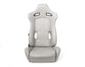 NRG Innovations Reclinable Bucket Seat Pair Grey Vinyl w/ Arrow Cushion - RSC - 810GY L/R - Subimods.com