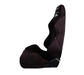 NRG Innovations Type R Reclinable Bucket Seat Pair Black Suede w/ Red Stitching - RSC - 220L/R - Subimods.com