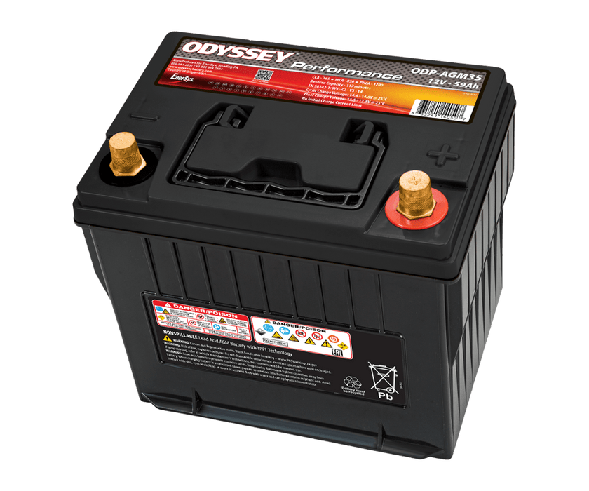 ODYSSEY Performance Battery PC1400 2008 - 2021 WRX / 2008 - 2021 STI / 2005 - 2009 Legacy GT - ODP-AGM35 - Subimods.com