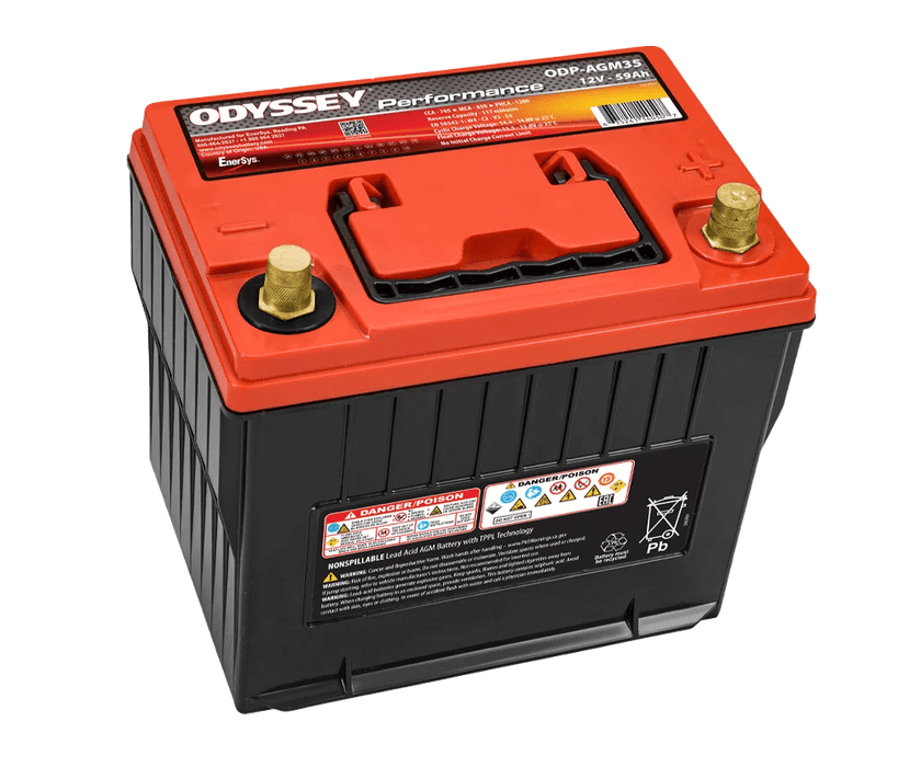 ODYSSEY Performance Battery PC1400 2008 - 2021 WRX / 2008 - 2021 STI / 2005 - 2009 Legacy GT - ODP - AGM35 - Subimods.com