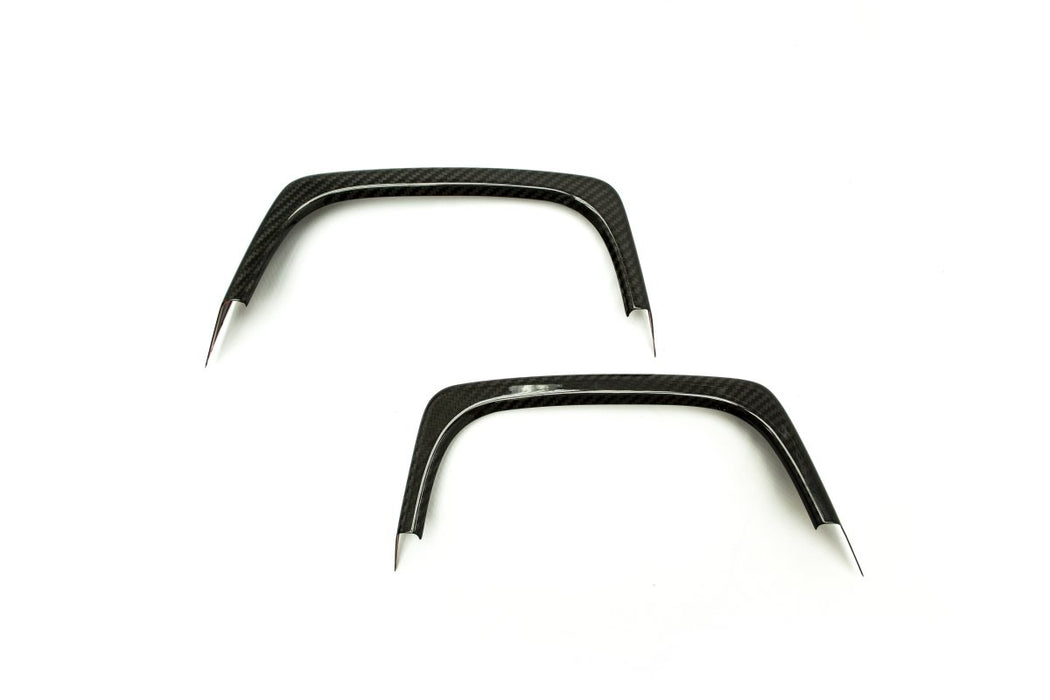 OLM Carbon Fiber Rear Bumper Exhaust Finishers 2015-2021 WRX / STI - OLMEXT-WRX14-DCF - Subimods.com