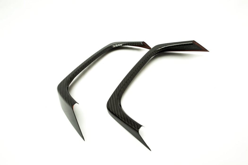 OLM Carbon Fiber Rear Bumper Exhaust Finishers 2015-2021 WRX / STI - OLMEXT-WRX14-DCF - Subimods.com
