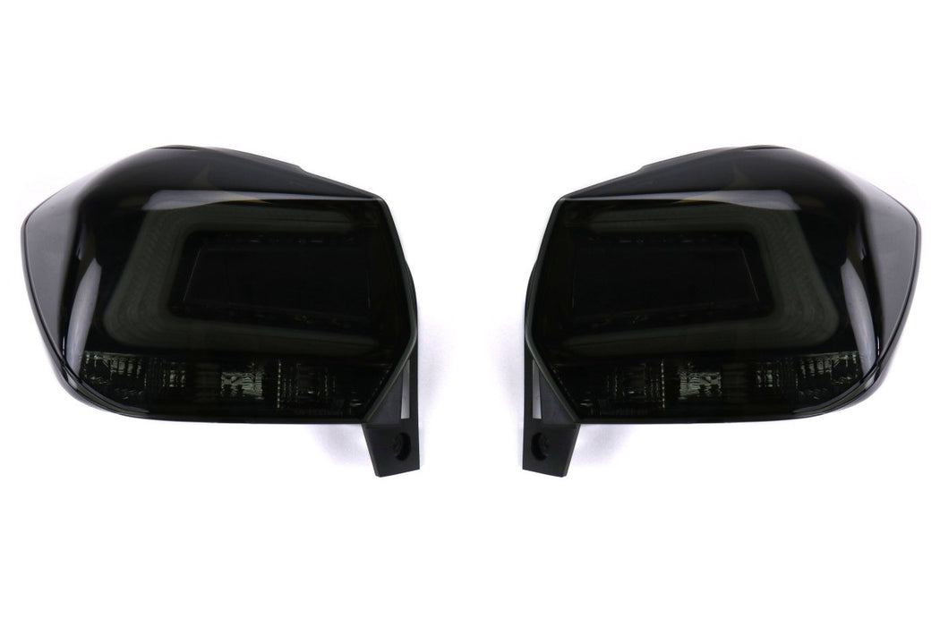 OLM CS Style LED Taillights Dark Smoke Lens, Black Reflector, White C-Bar 2013-2017 Crosstrek - OLM-13XVTAIL-CS - Subimods.com