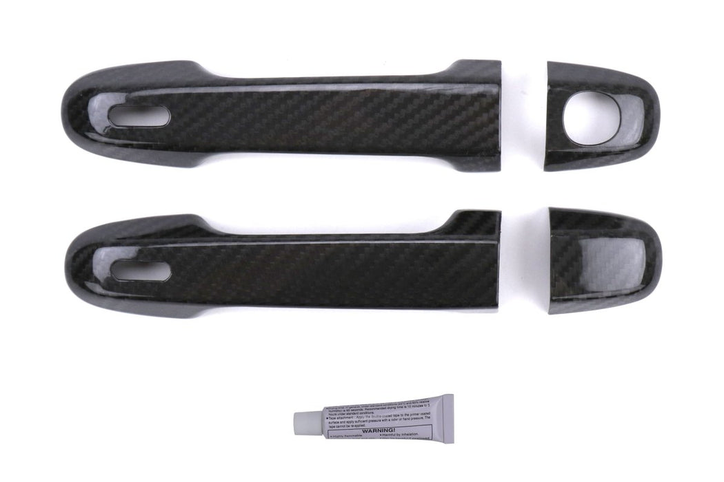 OLM Dry Carbon Fiber Door Handle Cover Gloss Carbon Fiber 2013-2021 BRZ / FRS / GT86 - OLMDHC-FT86-K-DCF - Subimods.com