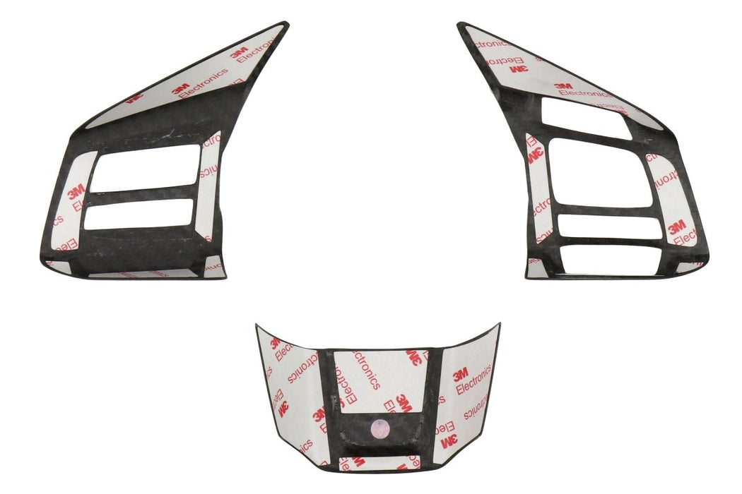 OLM Dry Carbon Fiber Steering Wheel Covers 2016-2018 WRX / STI w/ Manual Transmission - OLMSTR-WRX16-B-DCF - Subimods.com