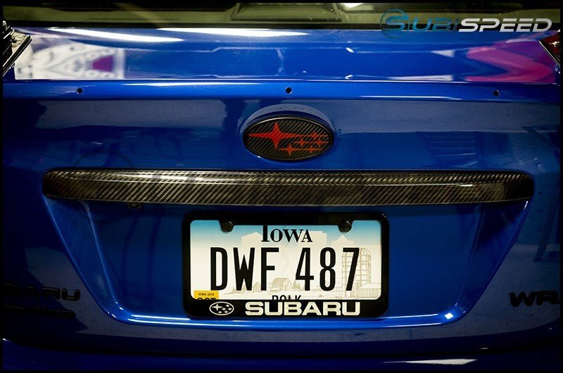 OLM Dry Carbon Fiber Trunk Finish 2015-2021 WRX / STI - OLMRM-WRX14-DCF - Subimods.com