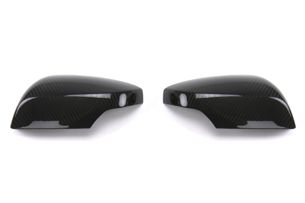OLM Dry Gloss Carbon Fiber Mirror Covers w/ Turn Signal Hole 2015-2021 WRX / STI - OLMMRC-WRX14WHGDCF - Subimods.com