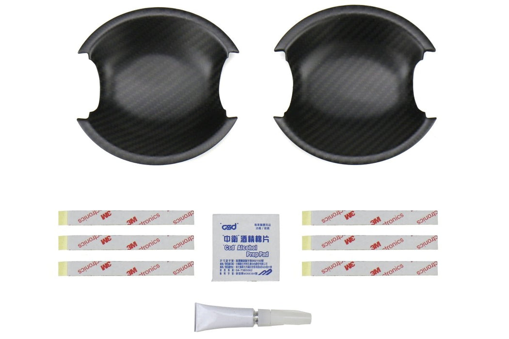 OLM Dry Matte Carbon Fiber Exterior Door Handle Insert 2013-2021 BRZ / FRS / GT86 - OLMDHI-FT86-MDCF - Subimods.com