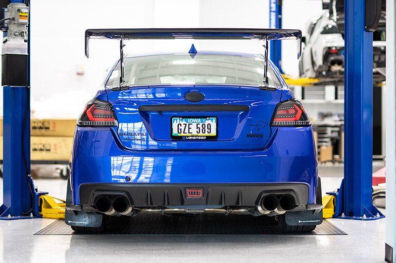 OLM Evolution Tail Lights Clear Lens, Black Base, Red Bar 2015-2021 WRX / STI - OLMA.70032.1-CBR - Subimods.com