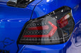 OLM Evolution Tail Lights Clear Lens, Black Base, Red Bar 2015-2021 WRX / STI - OLMA.70032.1-CBR - Subimods.com