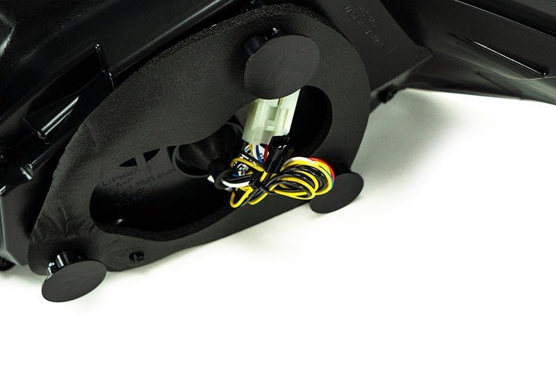OLM Evolution Tail Lights Clear Lens, Black Base, Red Bar 2015-2021 WRX / STI - OLMA.70032.1-CBR - Subimods.com