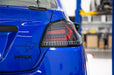 OLM Evolution Tail Lights Clear Lens, Black Base, Red Bar 2015-2021 WRX / STI - OLMA.70032.1-CBR - Subimods.com