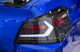 OLM Evolution Tail Lights Clear Lens, Black Base, White Bar 2015-2021 WRX / STI - OLMA.70032.1-B - Subimods.com