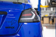 OLM Evolution Tail Lights Clear Lens, Black Base, White Bar 2015-2021 WRX / STI - OLMA.70032.1-B - Subimods.com