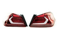 OLM Evolution Tail Lights Clear Lens, Red Base, White Bar 2015-2021 WRX / STI - OLMA.70032.1-R - Subimods.com