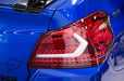 OLM Evolution Tail Lights Clear Lens, Red Base, White Bar 2015-2021 WRX / STI - OLMA.70032.1-R - Subimods.com
