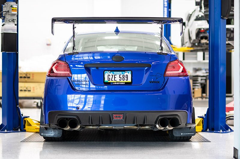 OLM Evolution Tail Lights Clear Lens, Red Base, White Bar 2015-2021 WRX / STI - OLMA.70032.1-R - Subimods.com