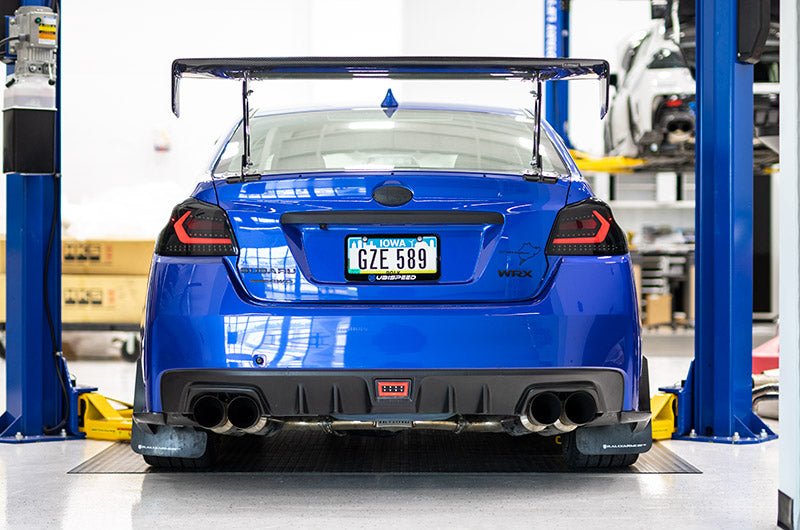 OLM Evolution Tail Lights Smoked Lens, Black Base, White Bar 2015-2021 WRX / STI - OLMA.70032.1-SB - Subimods.com