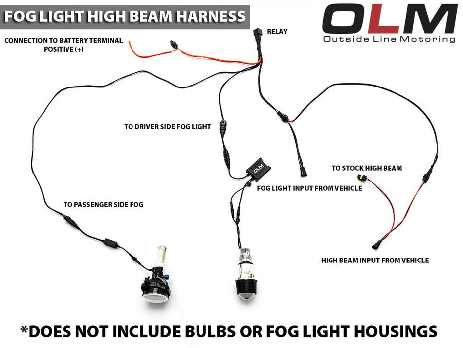 OLM Fog w/ High Beam Harness 2015-2021 WRX / STI / 2013-2016 FRS / 2014-2018 Forester - OLM-H11FOGHIHRN - Subimods.com