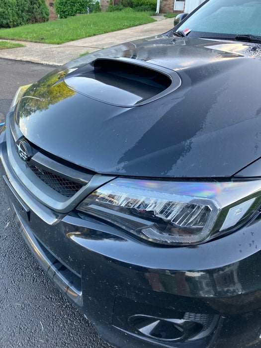 OLM LE Dry Carbon Fiber Hood Scoop Cover 2010-2014 WRX / STI - OLMA.70092.1 - Subimods.com