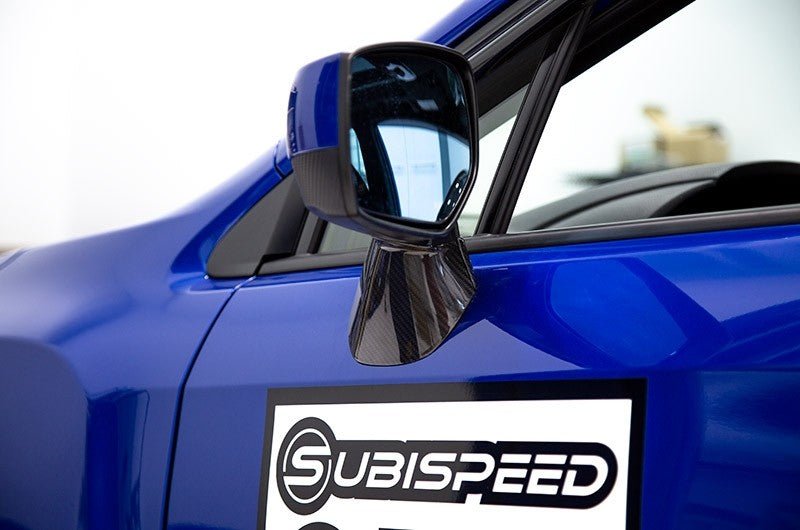 OLM LE Dry Carbon Fiber Lower Mirror Mount Cover 2015-2021 WRX / STI / 2015-2017 Crosstrek - OLMA.70093.1 - Subimods.com