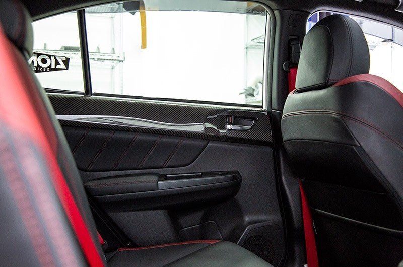 OLM LE Dry Carbon Fiber Rear Door Trim Upper Panels 2015-2021 WRX / STI - OLMA.70110.1 - Subimods.com