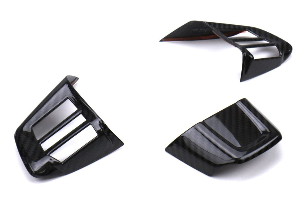 OLM LE Dry Carbon Fiber Steering Wheel Covers 2015 WRX / STI - OLMAXIS-15WRXSTR - Subimods.com
