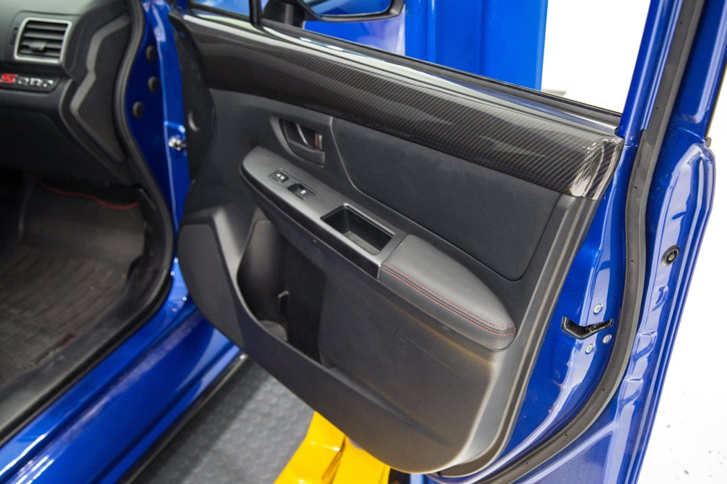 OLM LE Dry Carbon Front Door Trim Upper Panels 2015-2021 WRX / STI - OLMA.70021.1 - Subimods.com