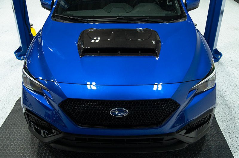 OLM LE Oversize Carbon Fiber Hood Scoop Cover 2022-2025 WRX - OLMB.47019.1 - Subimods.com