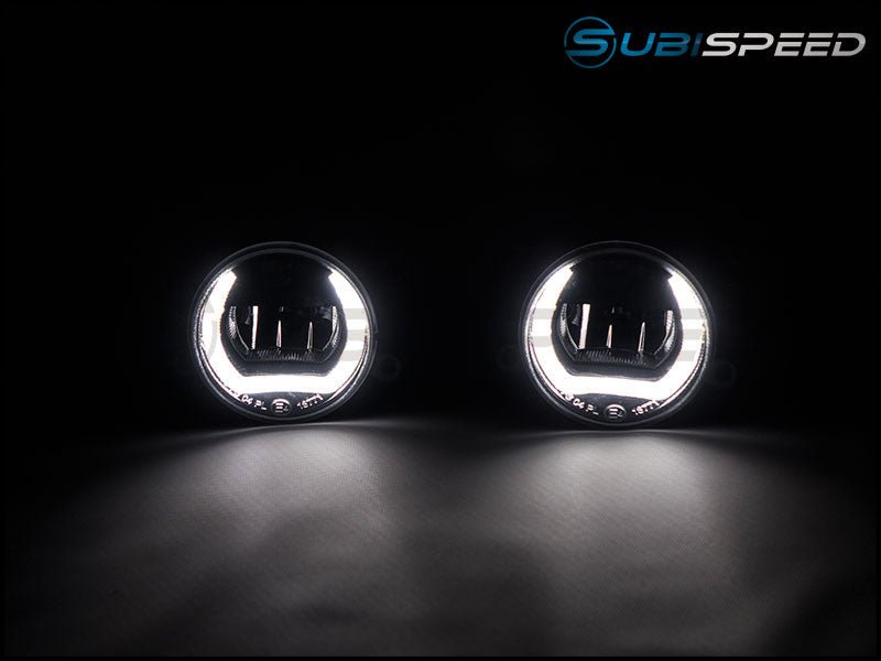 OLM LED Corona Ring DRL Fog Light Housings 2015-2021 WRX / STI / 2013-2016 BRZ / FRS / 2014-2018 Forester - OLMSUBCORONA - Subimods.com