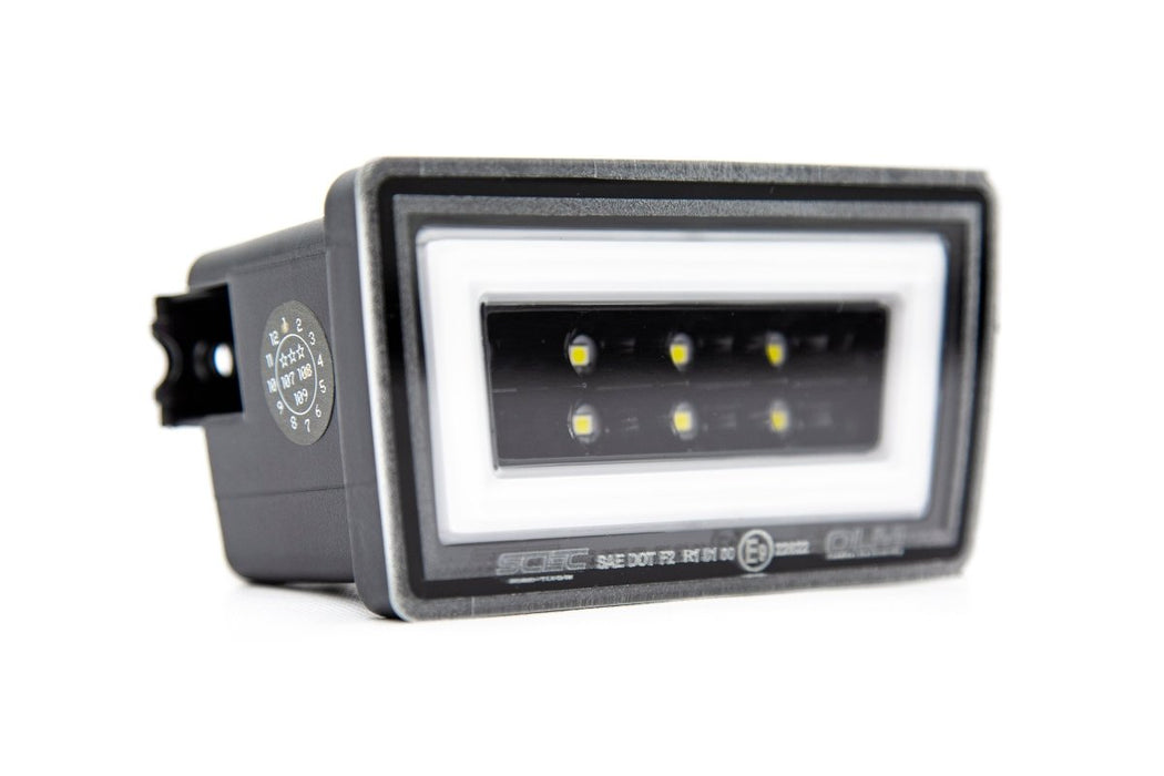 OLM NB+R F1 Rear Brake Light Clear Lens, Gloss Black Base, White Bar 2015-2021 WRX / STI - OLMA.70051.1 - Subimods.com