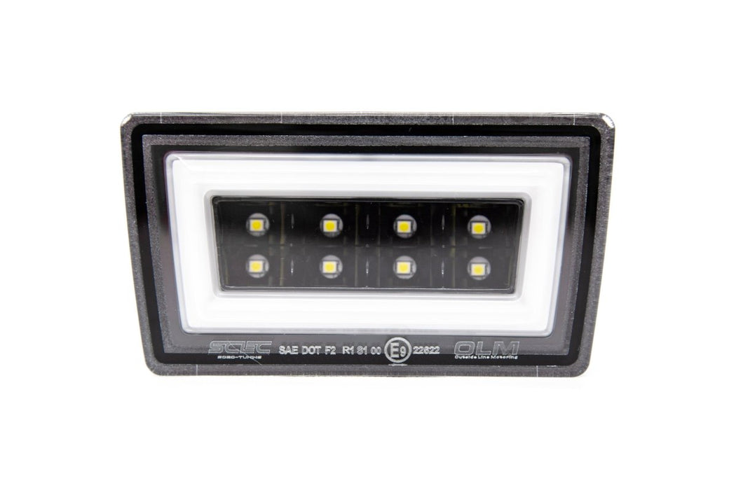 OLM NB+R F1 Rear Brake Light Clear Lens, Gloss Black Base, White Bar 2015-2021 WRX / STI - OLMA.70051.1 - Subimods.com