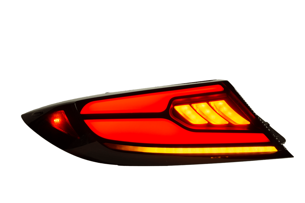 OLM Raiden LED Taillights Clear Lens, Red Bar 2022-2025 BRZ / GR86 - OLME.49016.1-CR - Subimods.com