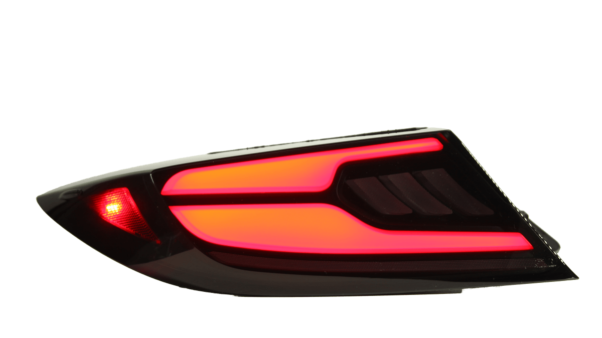 OLM Raiden LED Taillights Clear Lens, Red Bar 2022-2025 BRZ / GR86 - OLME.49016.1-CR - Subimods.com