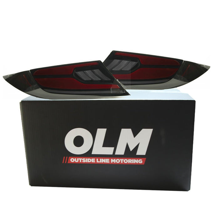 OLM Raiden LED Taillights Smoke Lens, Red Bar 2022-2025 BRZ / GR86 - OLME.49016.1-SR - Subimods.com