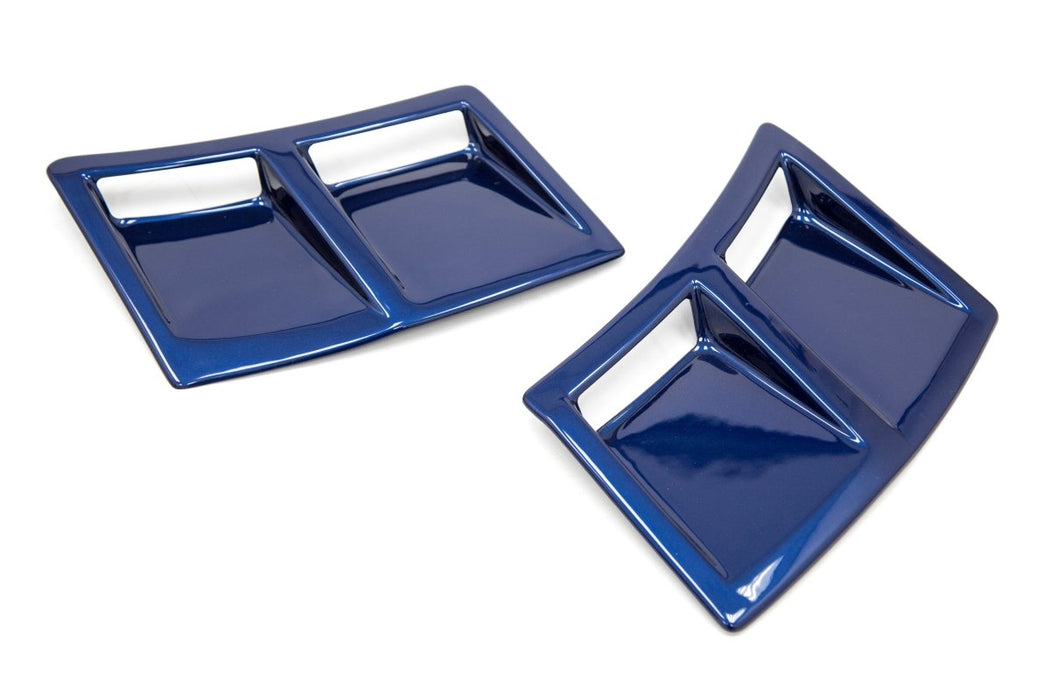 OLM S207 Style Paint Matched Rear Bumper Vent Inserts Galaxy Blue Pearl 2015-2021 WRX / STI - OLMOLMS207RVNT-E8H - Subimods.com