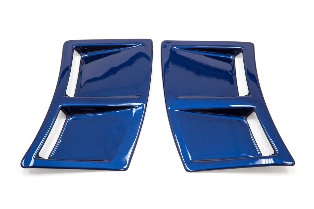 OLM S207 Style Paint Matched Rear Bumper Vent Inserts Galaxy Blue Pearl 2015-2021 WRX / STI - OLMOLMS207RVNT-E8H - Subimods.com