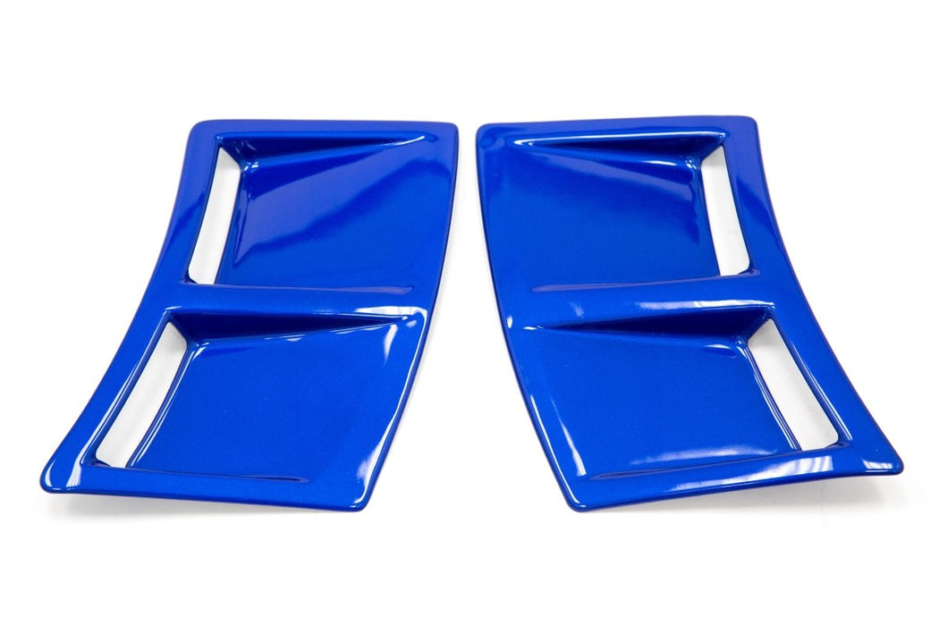 OLM S207 Style Paint Matched Rear Bumper Vent Inserts World Rally Blue 2015-2021 WRX / STI - OLMOLMS207RVNT-K7X - Subimods.com